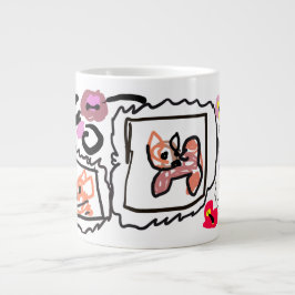Shiba Inu-hjärtan Jumbo Mugg
