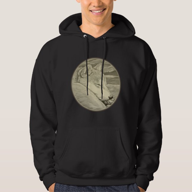 Shiba Inu Hoodie Hooded Hund älskare Sweatshirtss (Framsida)