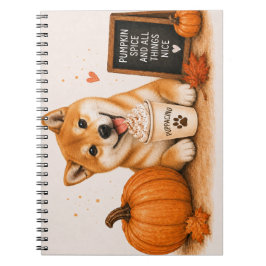 Shiba Inu Höstcafé Anteckningsbok