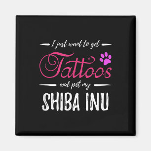 Shiba Inu Hund älskare Tattoo Rolig hund Mamma Gif Magnet