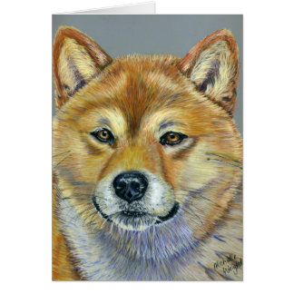 Shiba Inu Hund Art - Suki Hälsningskort