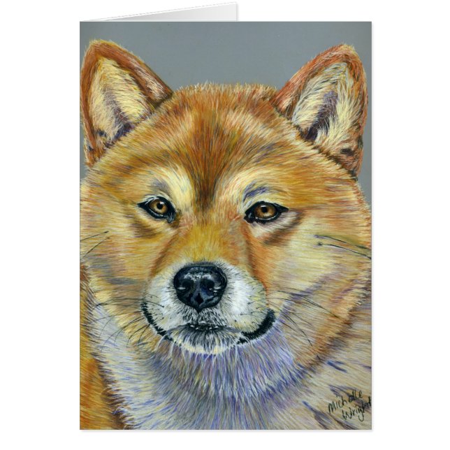Shiba Inu Hund Art - Suki Hälsningskort (Framsidan)