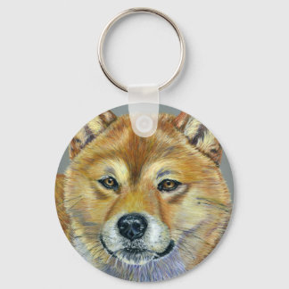 Shiba Inu Hund Art - Suki Nyckelring
