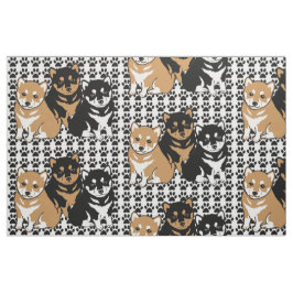Shiba Inu Hund aveln Fabric Tyg