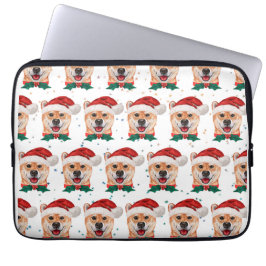 Shiba Inu Hund aveln julstjärnor Laptop Fodral