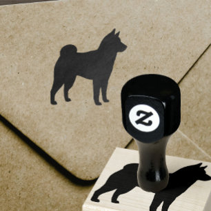 Shiba Inu Hund aveln Silhouette Stämpel