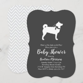 Shiba Inu Hund Baby Shower Gender Neutral Inbjudningar