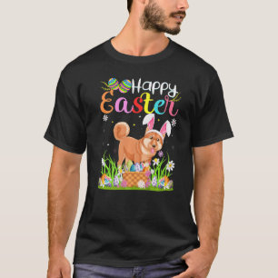 Shiba Inu Hund Bunny Egg Hunting Shiba Inu Lycklig T Shirt