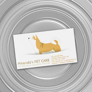 Shiba Inu Hund Djuromsorgare Sitta Bathing & Groom Magnetiska Visitkort