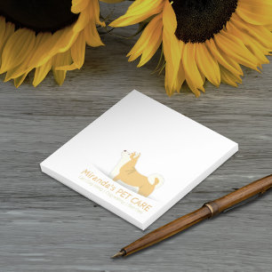 Shiba Inu Hund Djuromsorgare Sitta Bathing & Groom Post-it Block