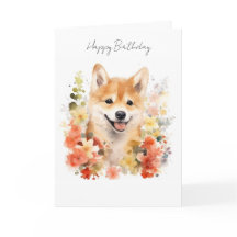 Shiba Inu Hund Födelsedagskort #1