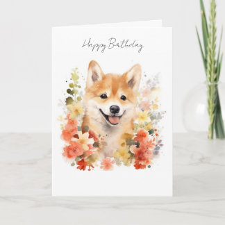 Shiba Inu Hund Födelsedagskort #1 Kort