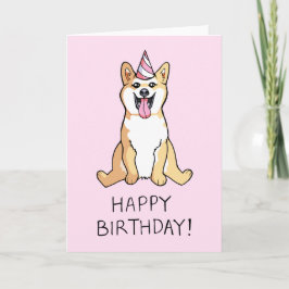 Shiba Inu Hund Grattis på födelsedagen Card Kort