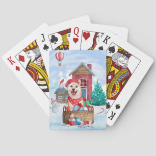 Shiba Inu Hund I snö julhuset Hund House Casinokort