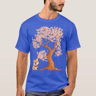 Shiba Inu Hund Japansk Cherry Cute Blommar Sakura T Shirt