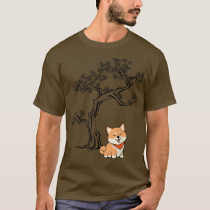 Shiba Inu Hund Japansk Cherry Cute Blommar Sakura T Shirt