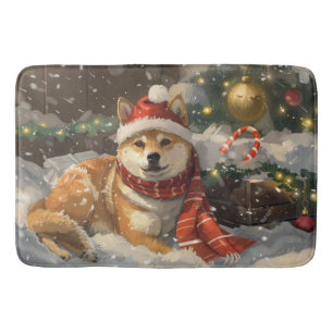 Shiba Inu Hund jul jul Badrumsmatta