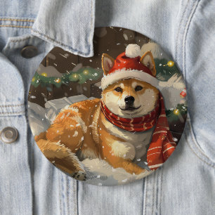 Shiba Inu Hund jul jul Knapp