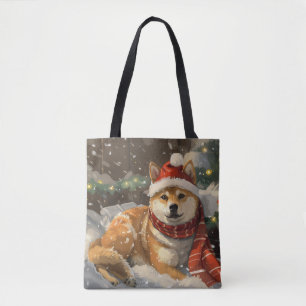 Shiba Inu Hund jul jul Tygkasse