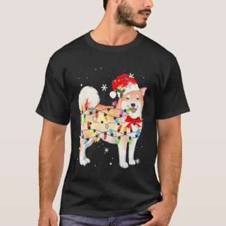 Shiba Inu Hund jul Light Julafton Mamma Pappa T Shirt