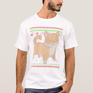 Shiba Inu Hund Jultomten Ugly jul Mönster X T Shirt