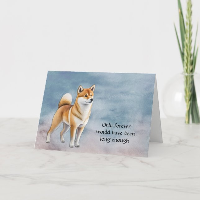 Shiba Inu Hund Loss Condolence Sympathy Card Helgkort (Framsida)