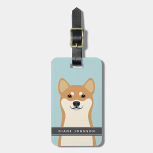Shiba Inu Hund Luggage Tag Bagagebricka