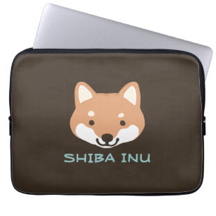 Shiba Inu-Hund med Anpassningsbar Laptop Fodral