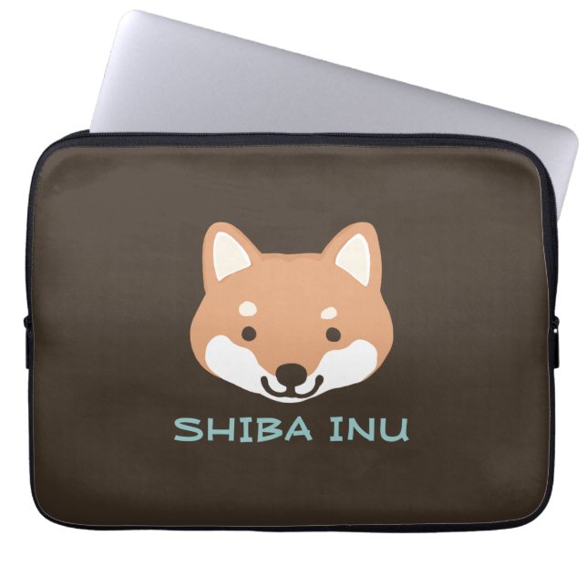 Shiba Inu-Hund med Anpassningsbar Laptop Fodral (Framsidan)