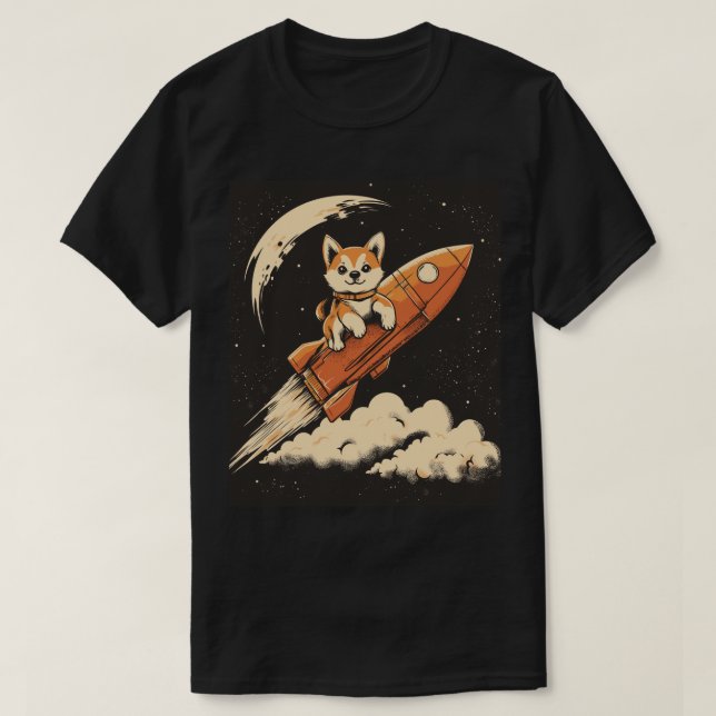 Shiba Inu Hund på ett T-Shirt (Design framsida)