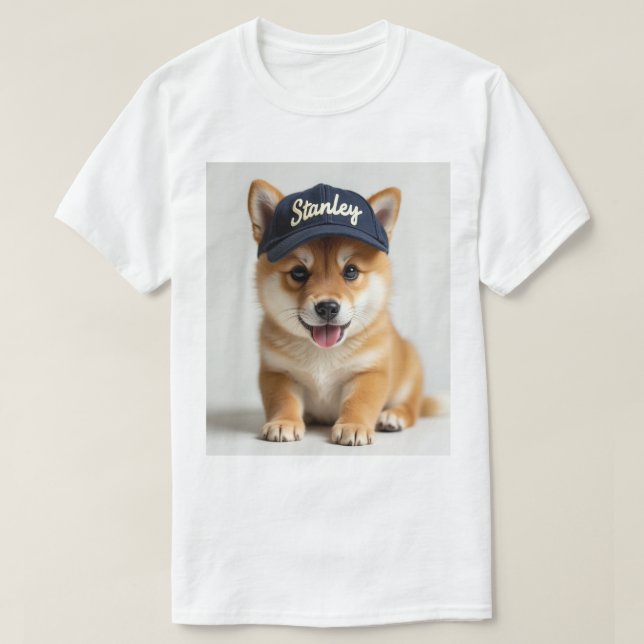 Shiba Inu Hund på ett T-Shirt (Design framsida)