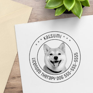 Shiba Inu Hund Pet Photo Round Stämpel