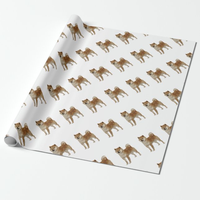 Shiba Inu hund Presentpapper (Utrullad)