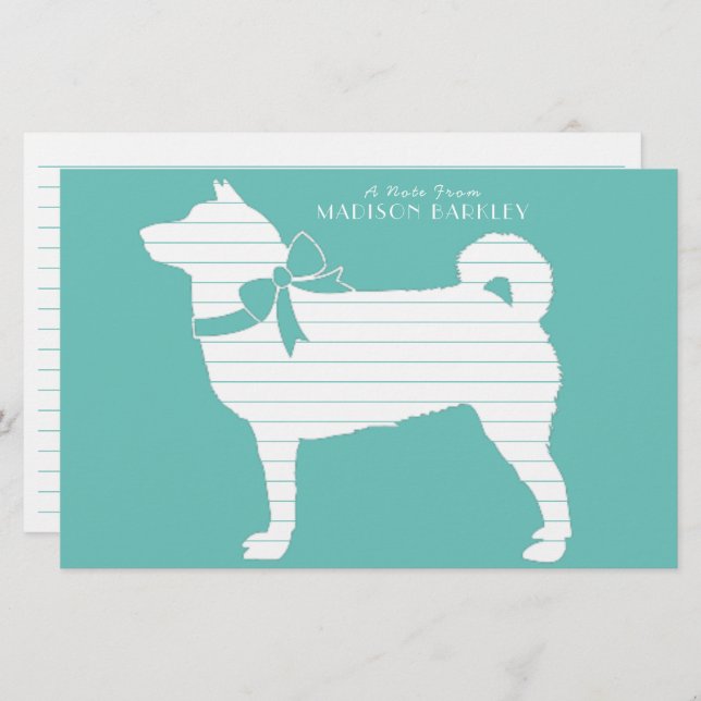 Shiba Inu Hund Puppy Brevpapper (Fram/baksida)