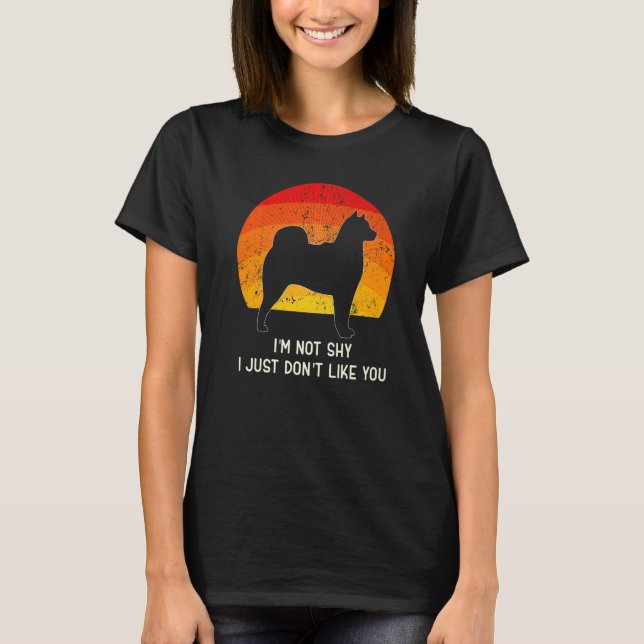 Shiba Inu Hund Retro 17 T Shirt (Framsida)