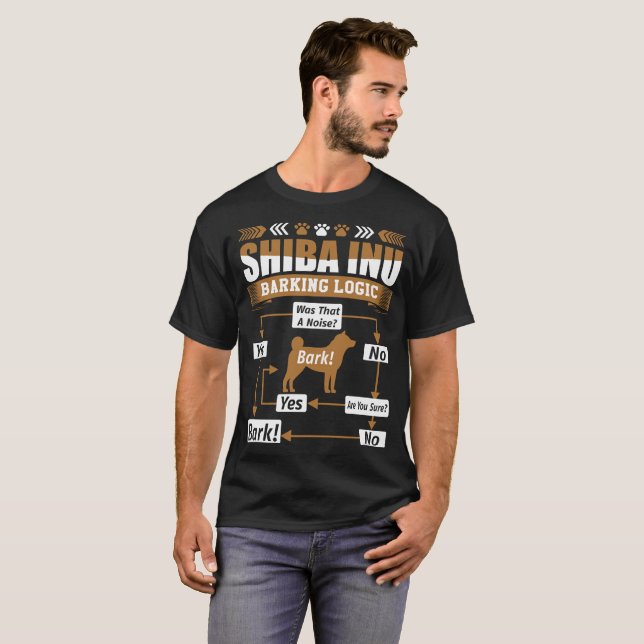 Shiba Inu hund som skäller logiktshirten T-shirt (Hel framsida)