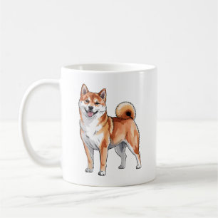 Shiba Inu Hund - Söt och Glad Kaffemugg
