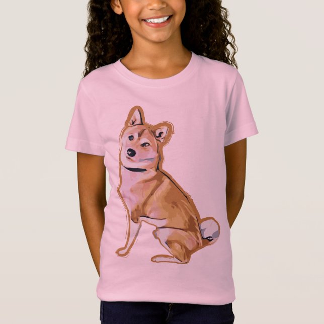 Shiba Inu Hund T Shirt (Framsida)