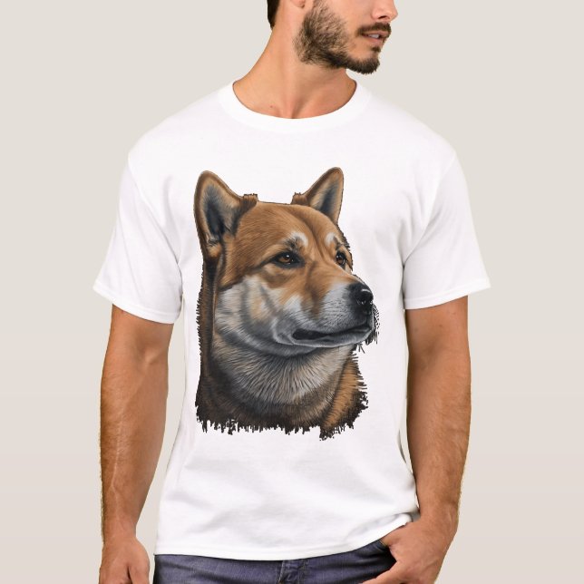 Shiba Inu Hund T Shirt (Framsida)