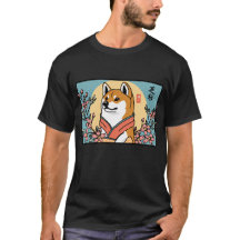 Shiba Inu Hund - Traditionellt japanskt kort Stil