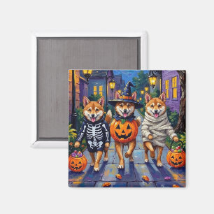 Shiba Inu Hundar i Halloween Kostymer Magnet