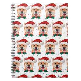 Shiba Inu Hundras Julstjärnor Anteckningsbok