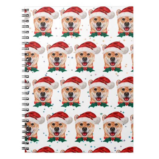 Shiba Inu Hundras Julstjärnor Anteckningsbok (Framsidan)