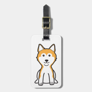 Shiba Inu hundtecknad Bagagebricka