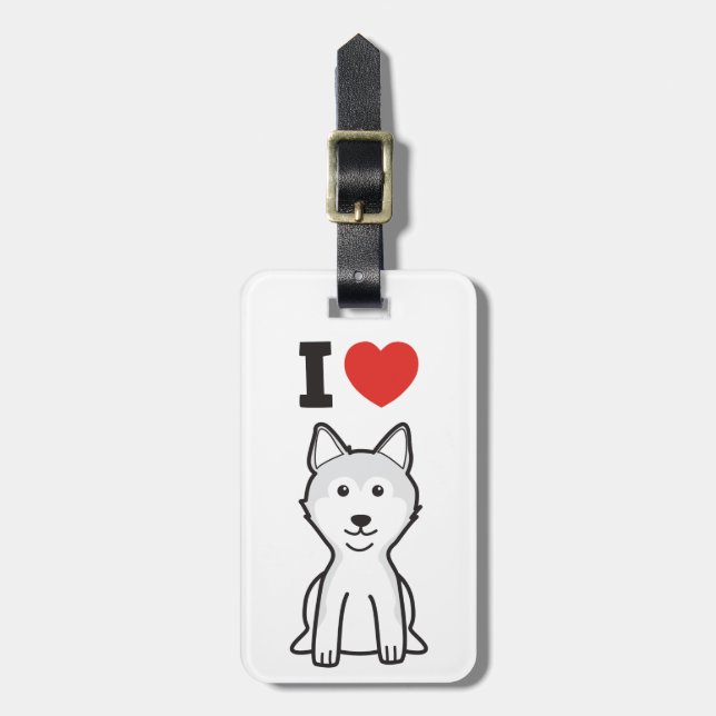 Shiba Inu hundtecknad Bagagebricka (Vertikal Framsida)