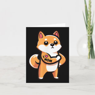 Shiba Inu I Kärlek Mamma Rolig hund Tattoo Kort