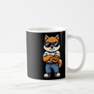 Shiba Inu I Kärlek Pappa Rolig hund Tattoo Kaffemugg