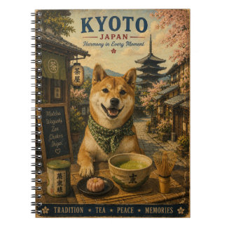 Shiba Inu i Kyoto Vintage Researbetart Anteckningsbok