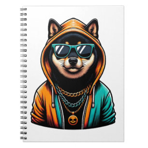 Shiba Inu i Streetwear Hoodie Anteckningsbok