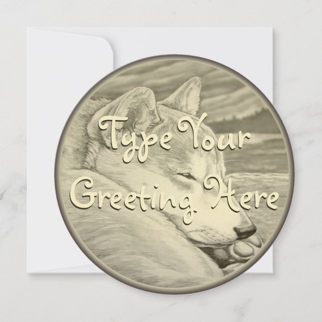 Shiba Inu-inbjudan - Personlig Shiba Inu-kort Inbjudningar (Framsida)